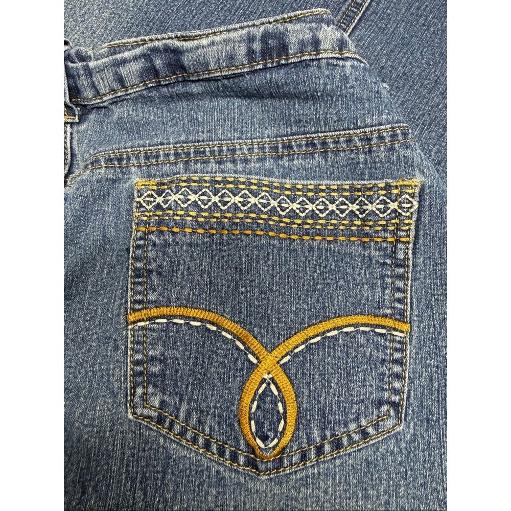 CATO Denim Midi Skirt Size 14  Blue Stretch A-Line Casual Jean Skirt - Picture 11 of 12